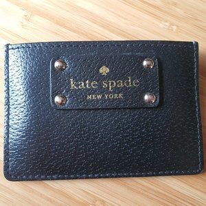 Kate Spade Black Minimal Card ID Wallet